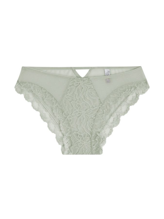 Bikini Briefs | Soft Recycled Lace | Sage