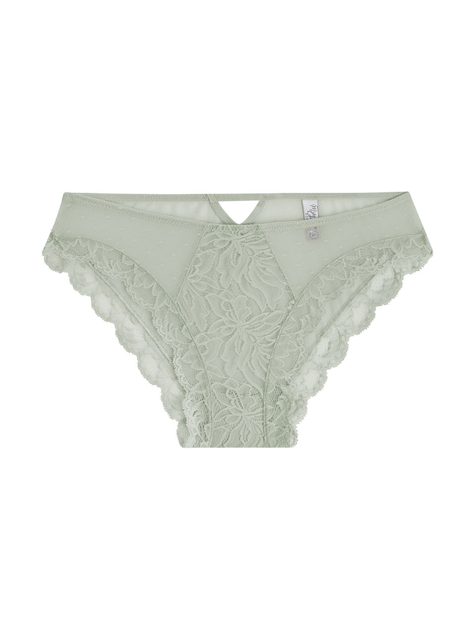 Bikini Briefs | Soft Recycled Lace | Sage