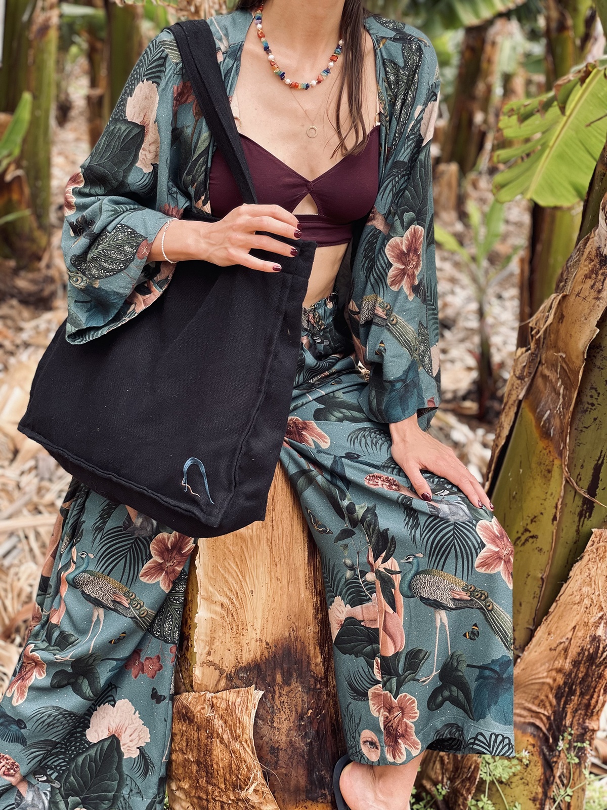 Spodnie culottes | Midnight - obrazek 3