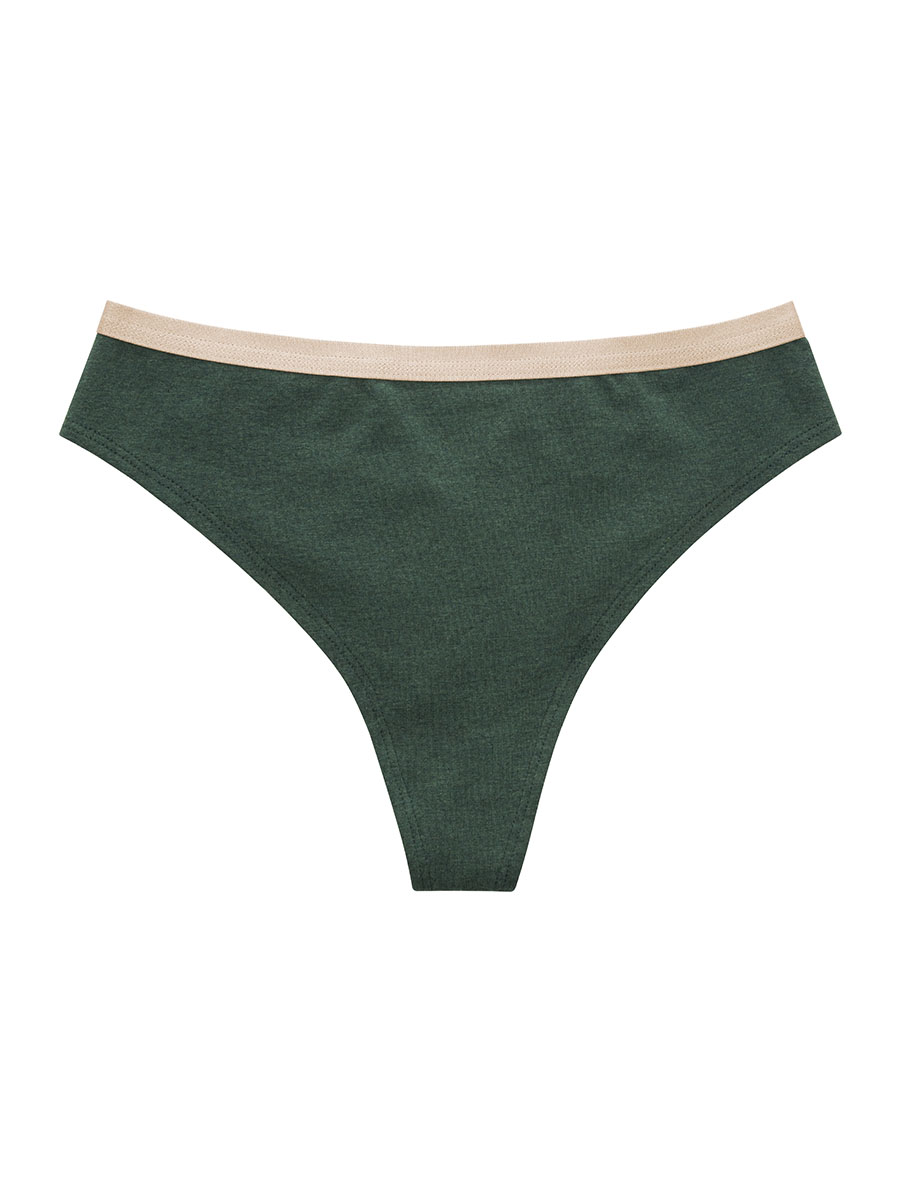 Majtki brazyliany z bawełny organicznej | Emerald - obrazek 2
