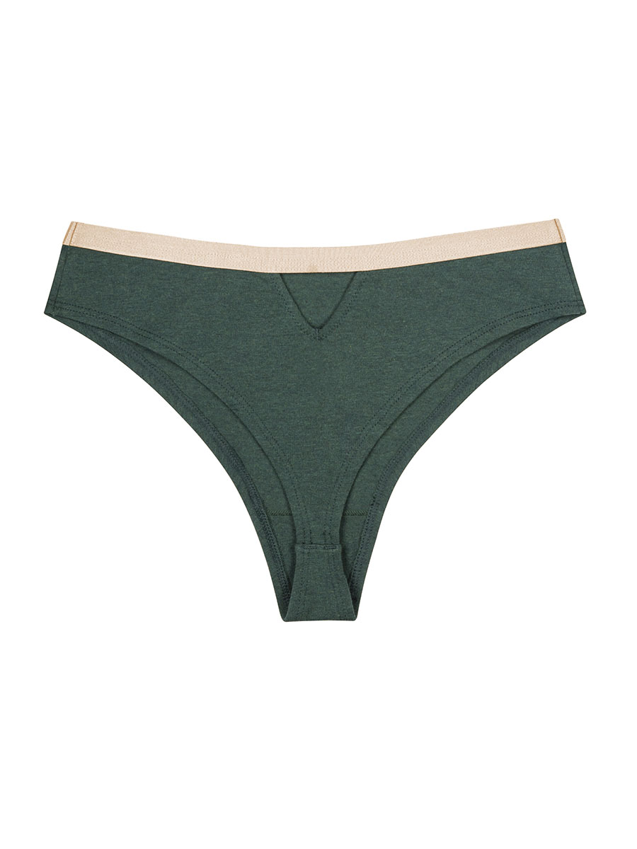 Majtki brazyliany z bawełny organicznej | Emerald - obrazek 3