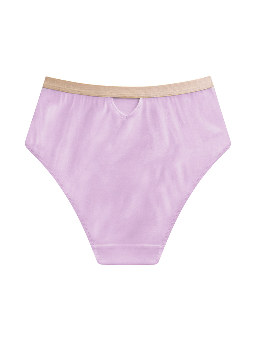 Majtki high waist z bawełny organicznej | Lilac - obrazek 3