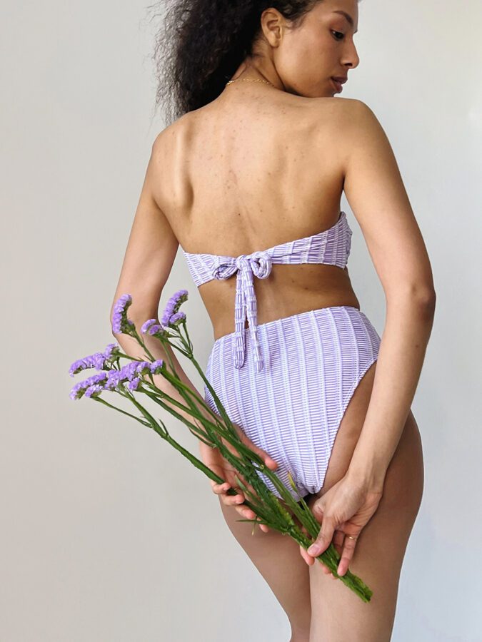 Majtki high waist | Lilac Cream