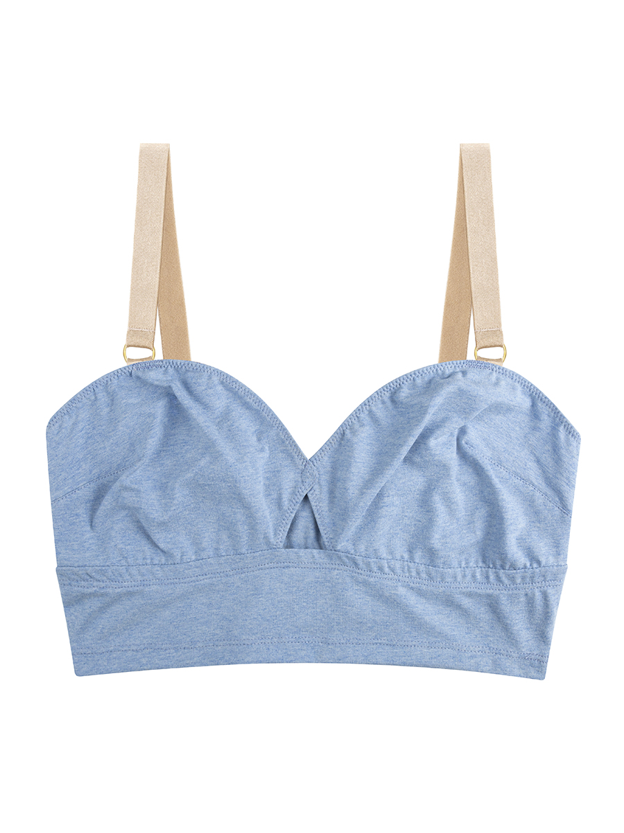 Top-bralet z bawełny melanż | Cloud - obrazek 2