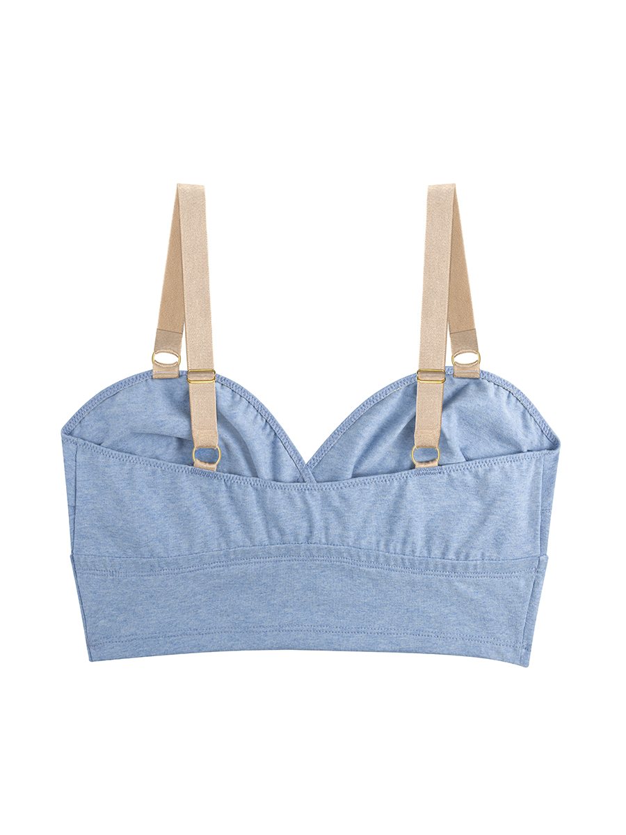 Top-bralet z bawełny melanż | Cloud - obrazek 4