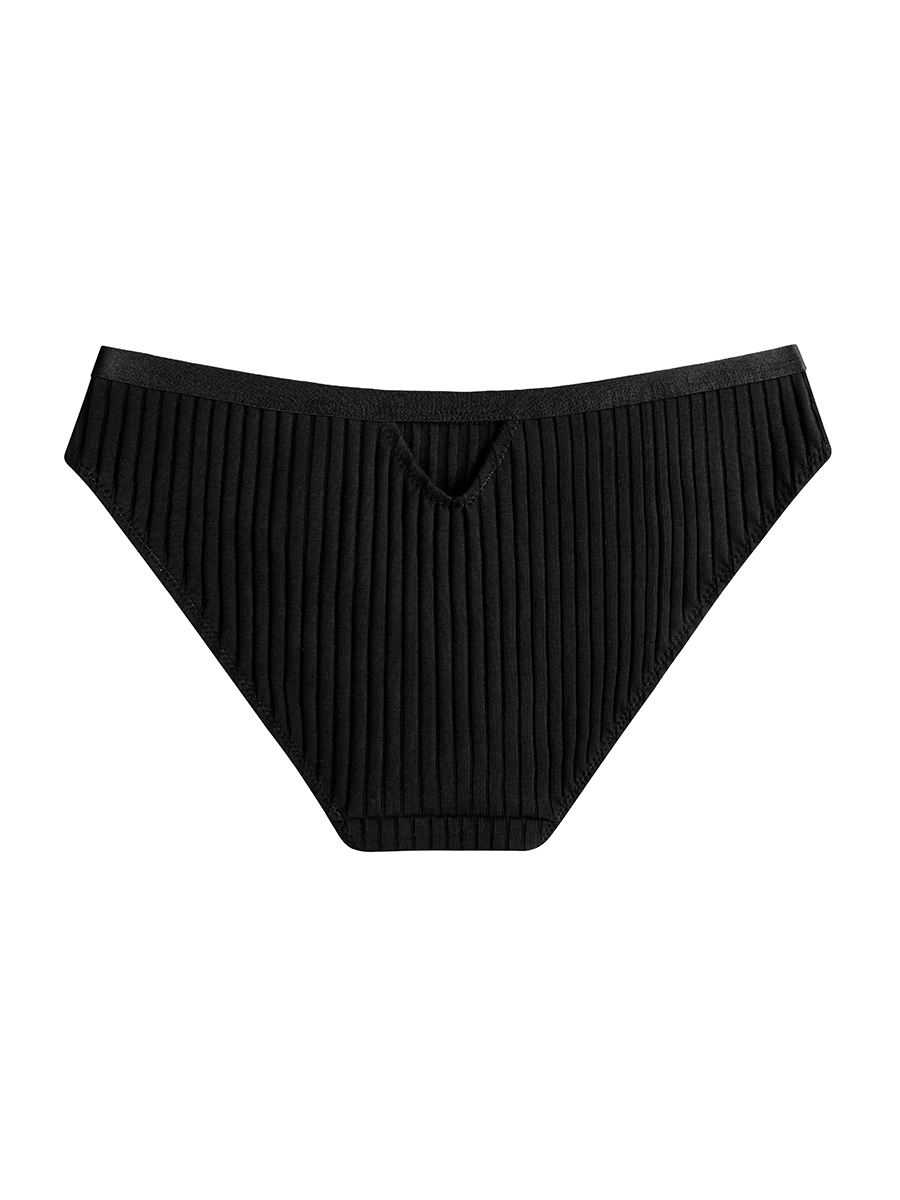 Bikini Briefs | Ribbed Cotton | Onyx - Image 3