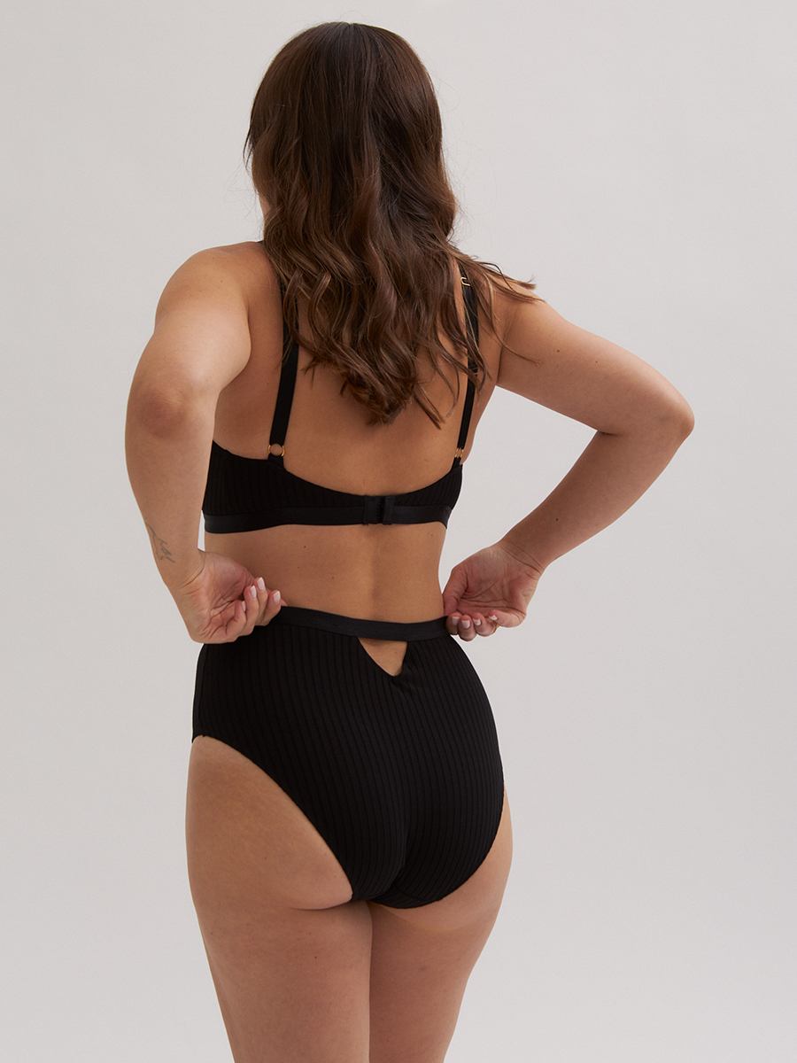 Bralette | Ribbed Cotton | Onyx - Image 4