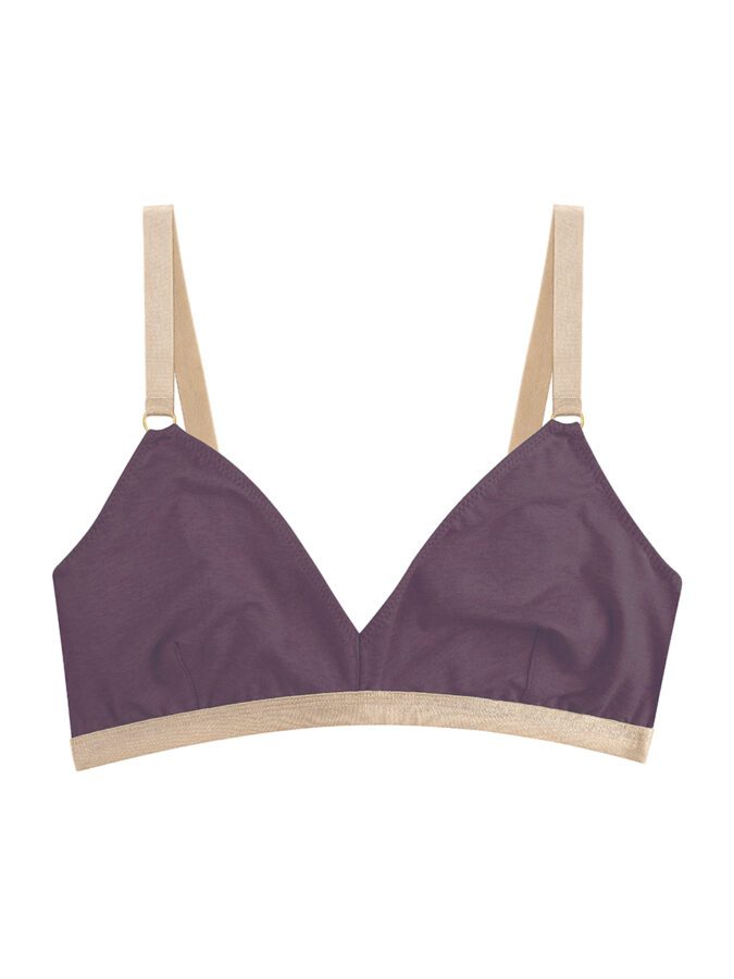 Bralette | Cotton Mélange | Plum Wine