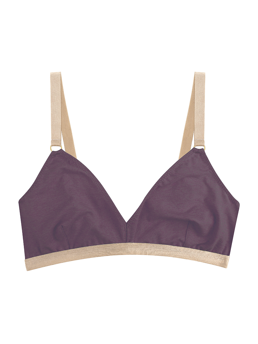 Bralette | Cotton Mélange | Plum Wine