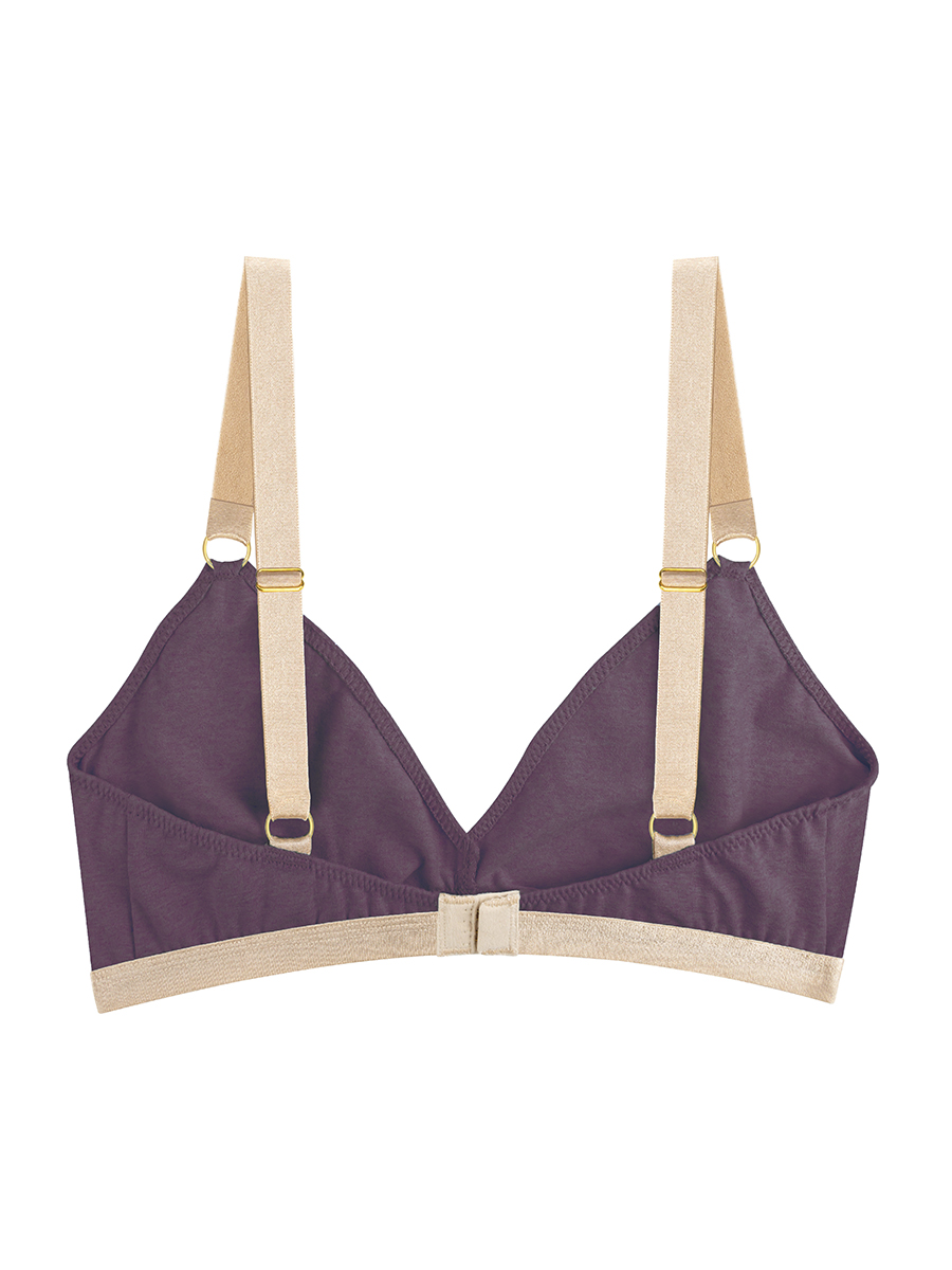 Bralette | Cotton Mélange | Plum Wine - Image 4
