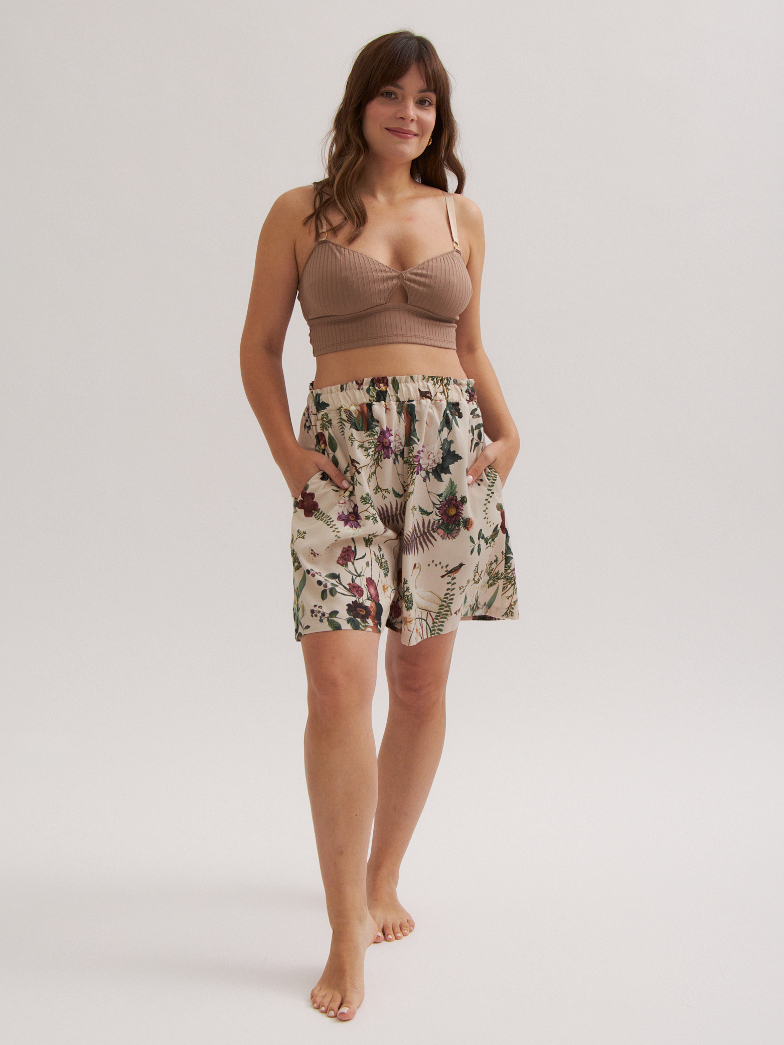 Top-bralette | Ribbed Cotton | Taupe - Image 3