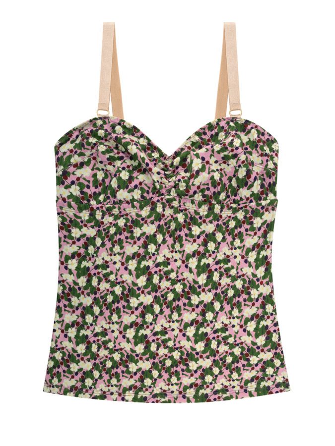 Camisole with Bralette | Organic Cotton | Forest Fruits