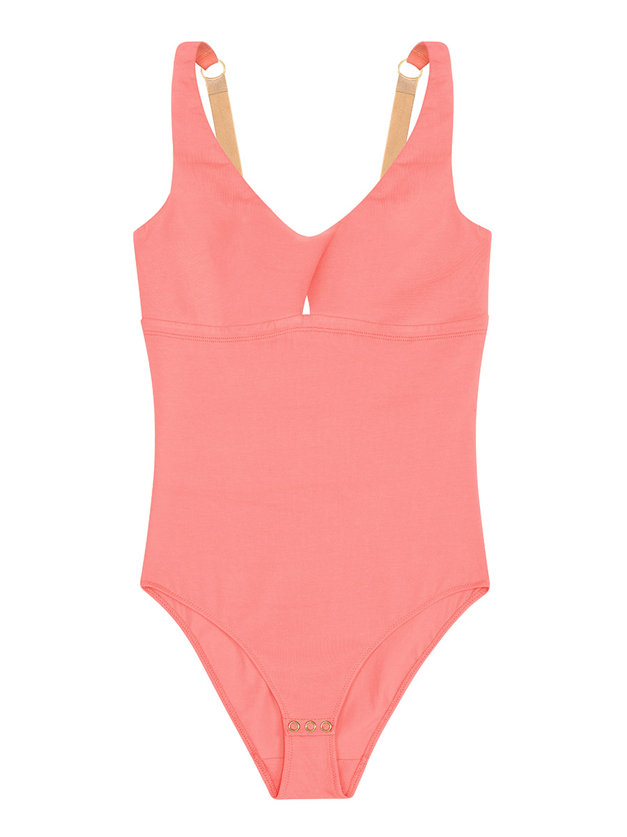 Body twist z miękkiej bawełny | Corail - obrazek 2