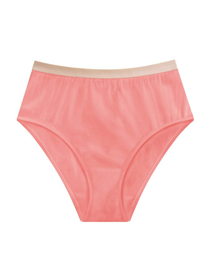 High Waist Briefs | Soft Cotton | Corail