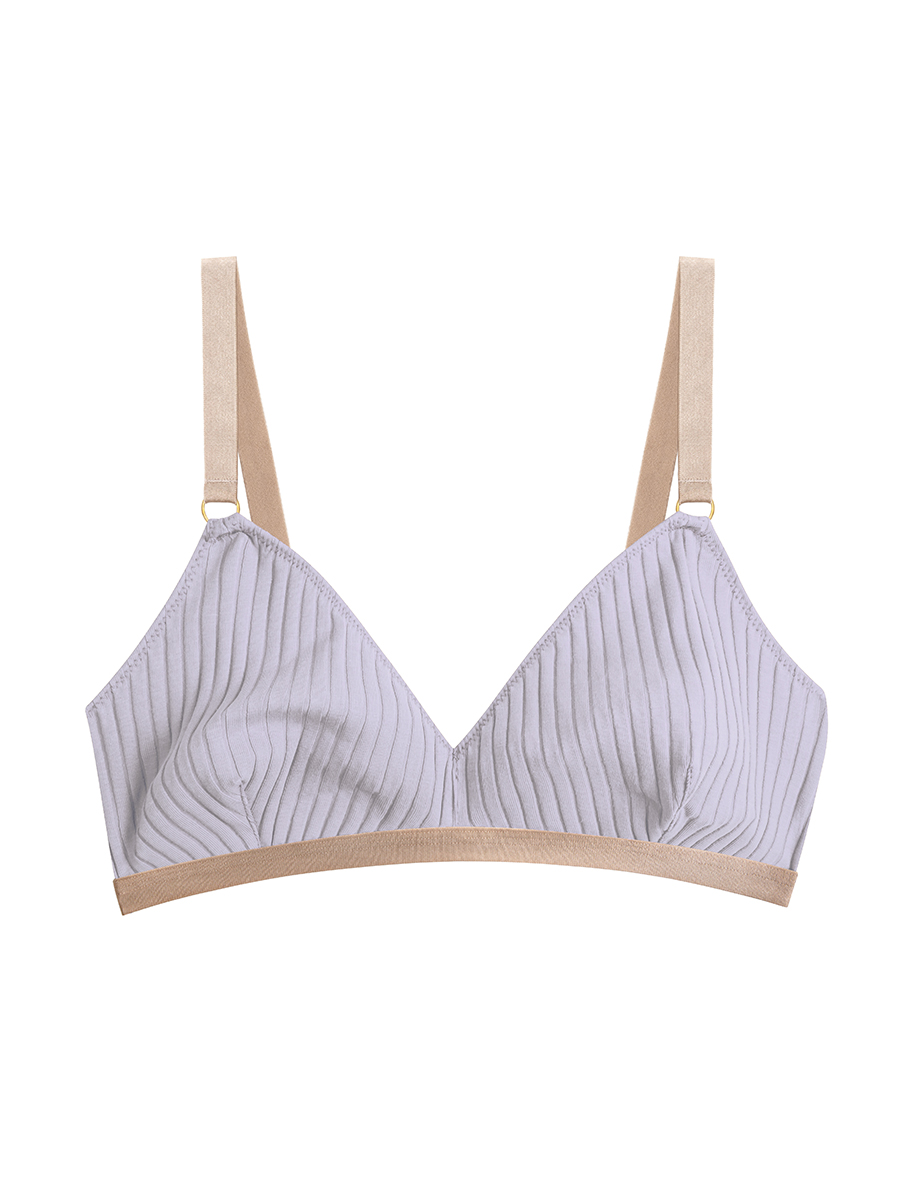 Bralet z bawełny w prążek | Mermaid - obrazek 2