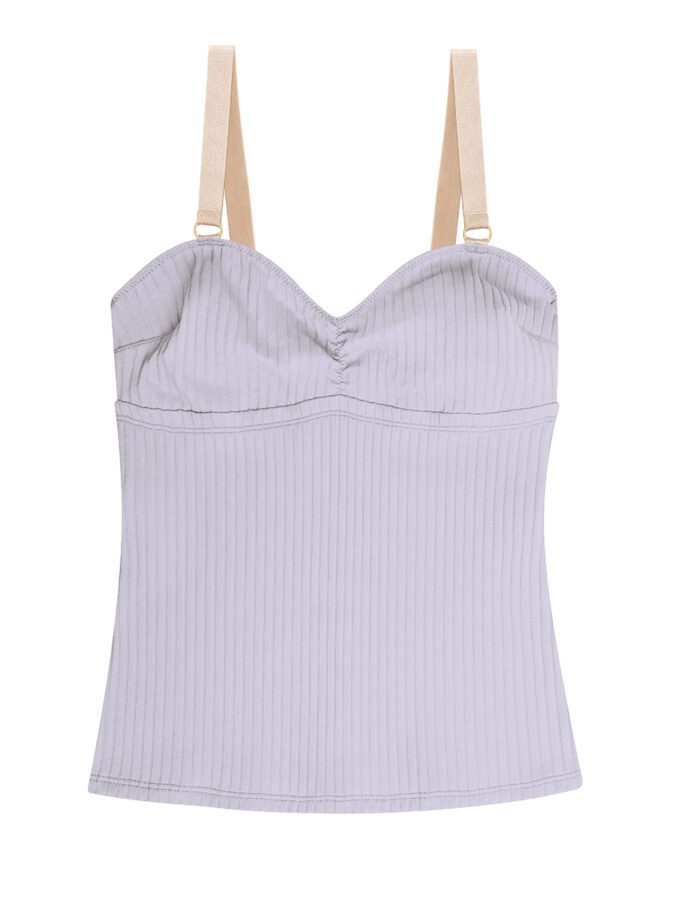 Camisole with Bralette | Ribbed Cotton | Mermaid