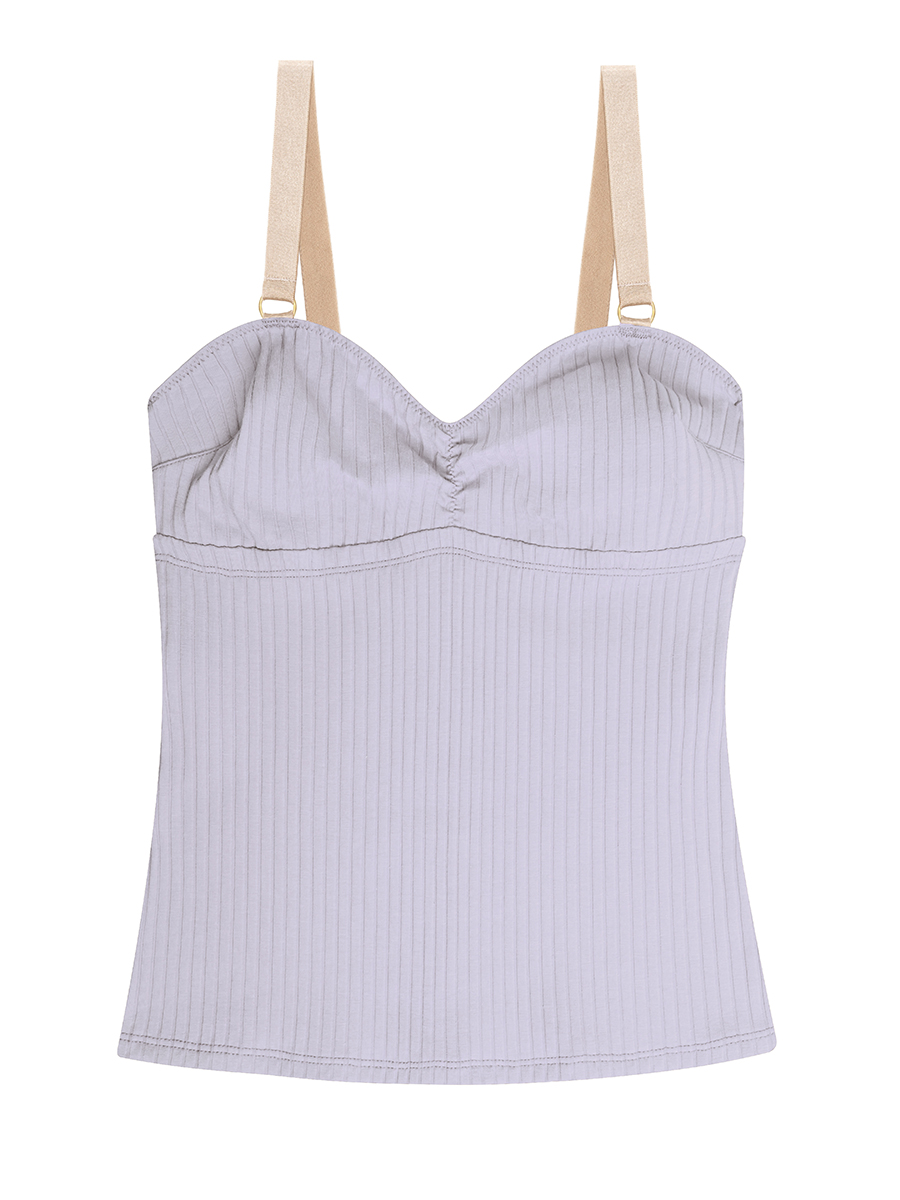 Camisole with Bralette | Ribbed Cotton | Mermaid