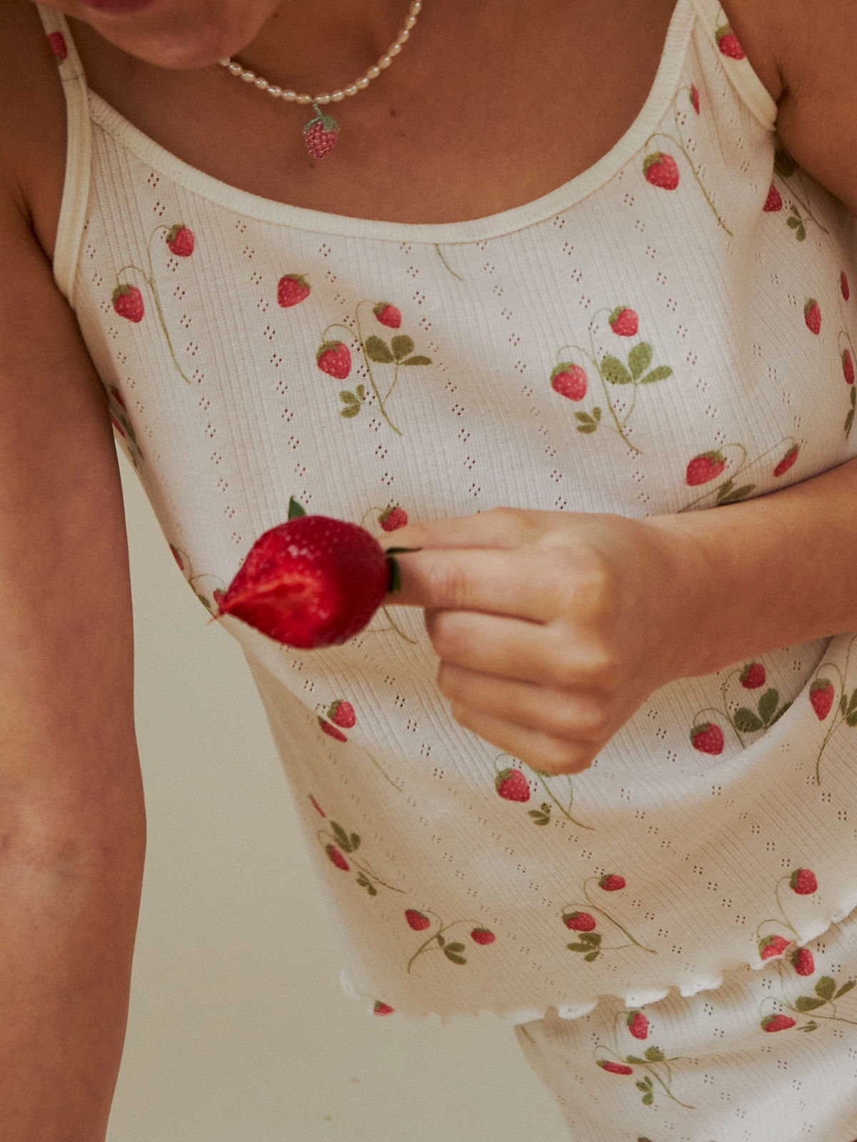 Camisole Top | Pointelle Cotton | Fragola