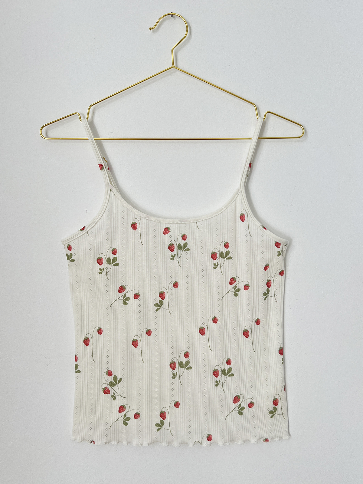 Camisole Top | Pointelle Cotton | Fragola - Image 7